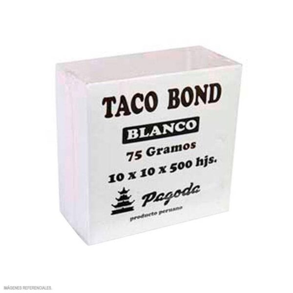 TACO DE PAPEL BOND 75GR 10X10X500