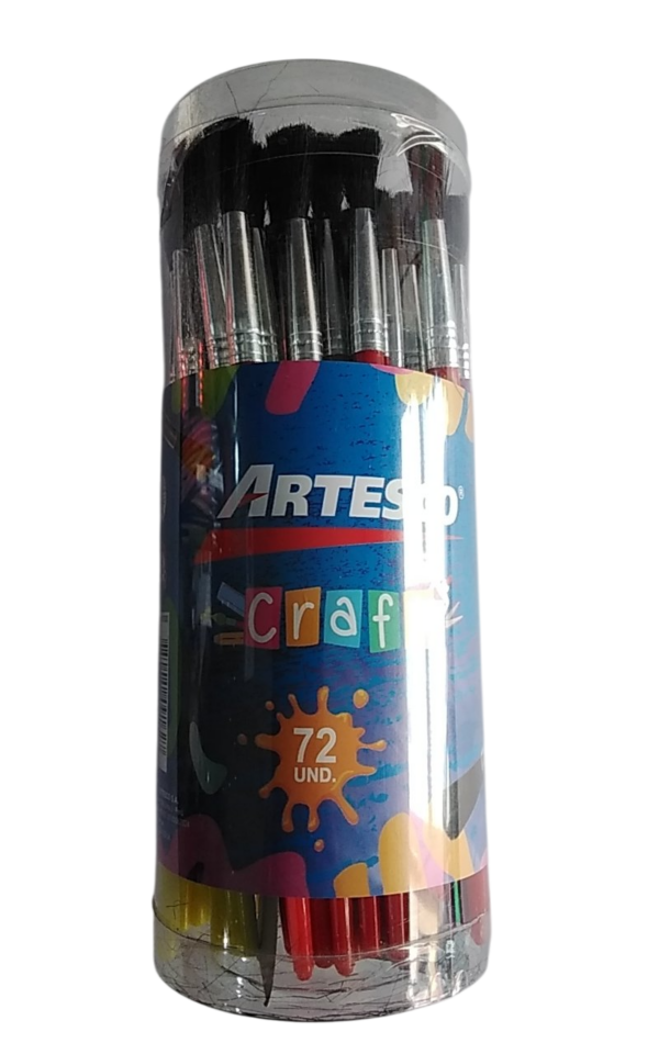 PINCEL ARTESCO SET X 72 SURTIDO M/PLASTIC CRAFT
