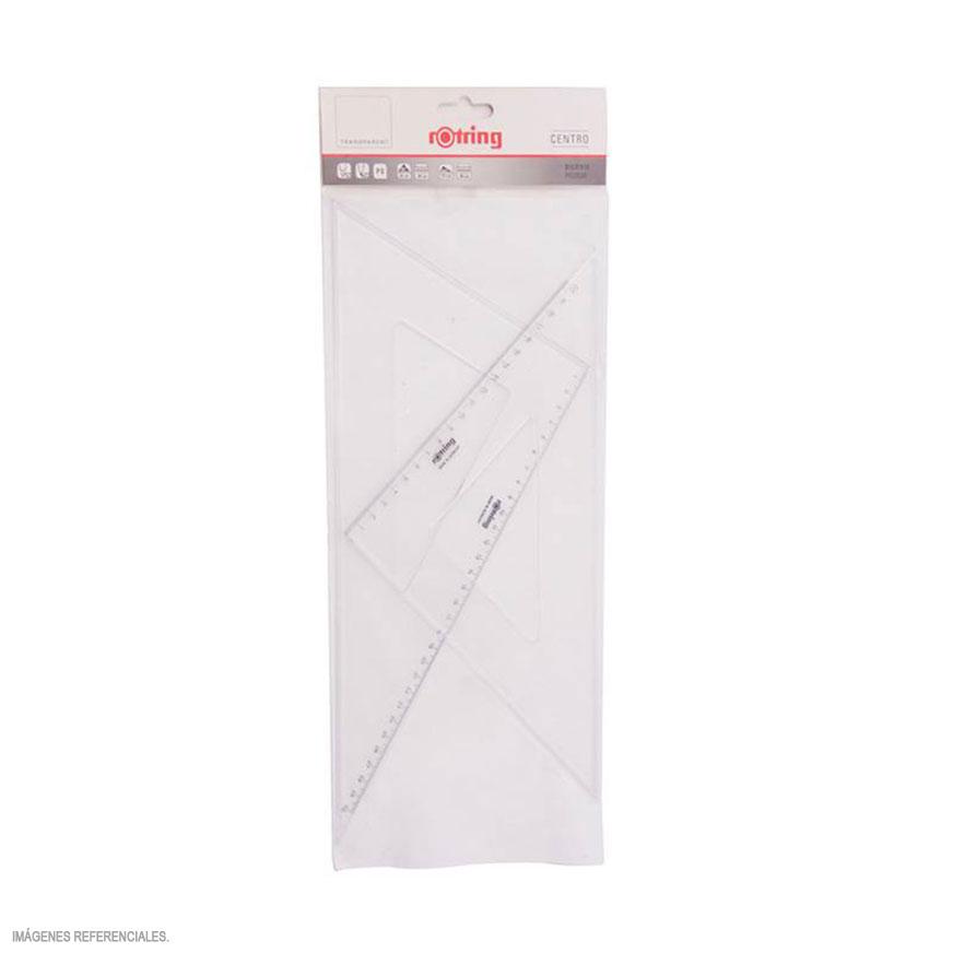 ESCUADRAS ROTRING ACRIL MILIMET X 30CM 2PZ S/N - C/B