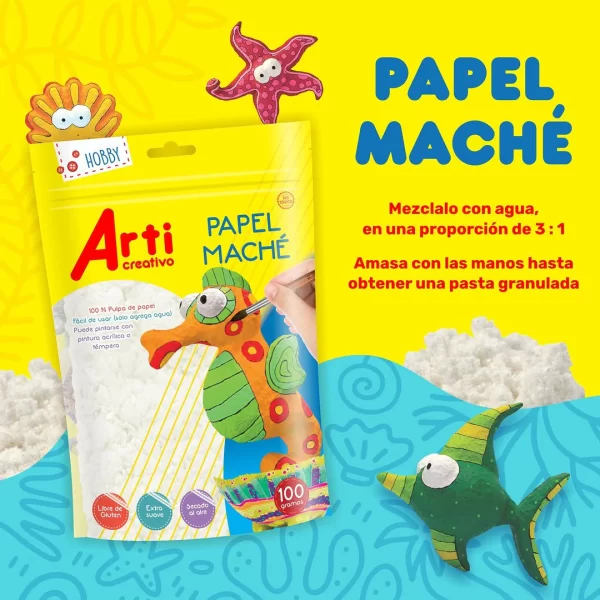 ARTI CREATIVO PAPEL MACHE X 100GR - Imagen 2