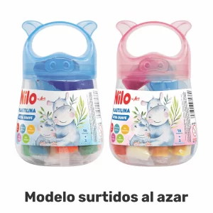 PLASTILINA NILO BABYPOTE X 16 + 3 MOLDES (TAC026A)